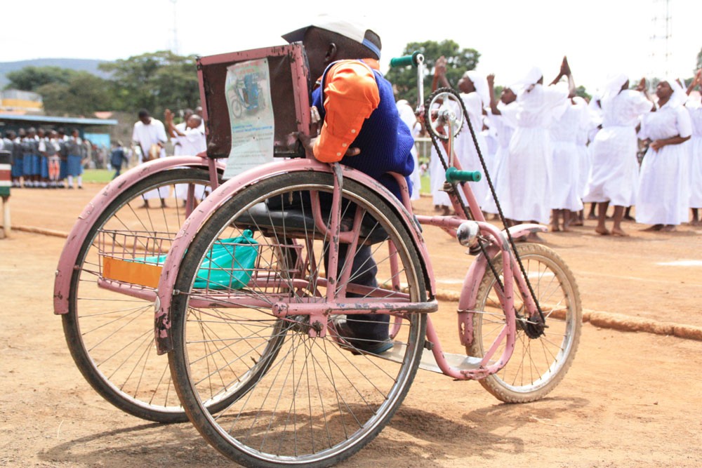A person with disability in the streets of Nakuru. Persons with disability in the county want media houses to develop programmes that target them directly.
